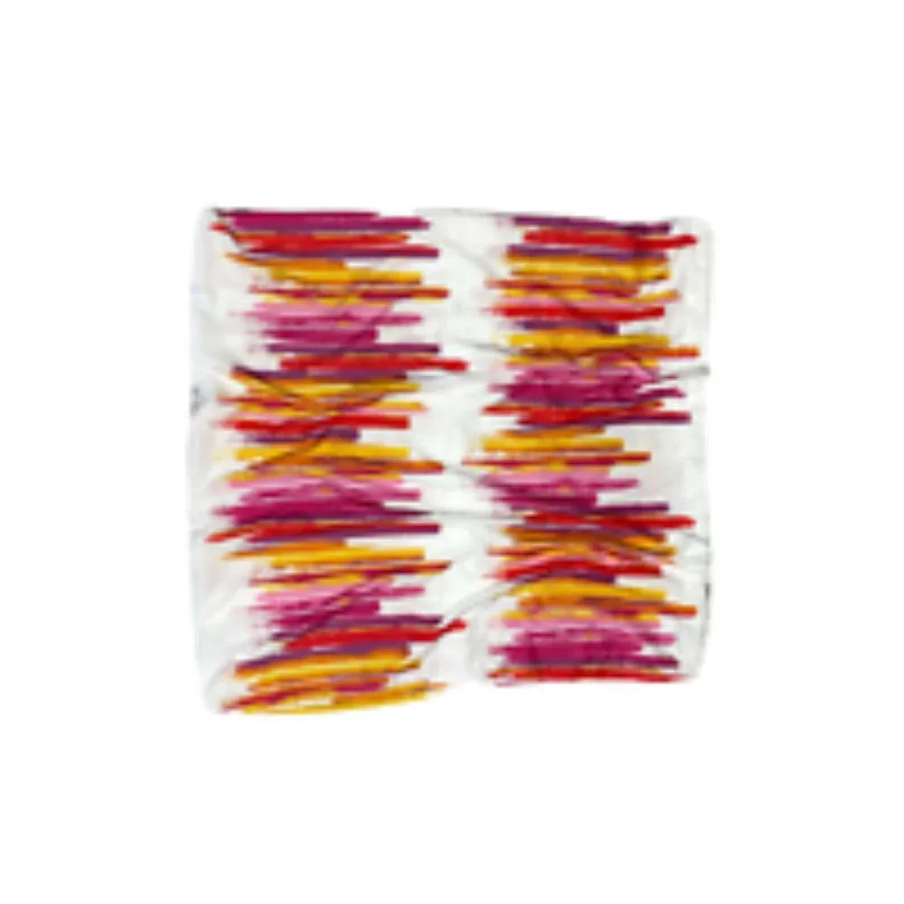 JC Penney Colorful Shower Curtain Designer Red Pink Bright Discontinued Bathroom